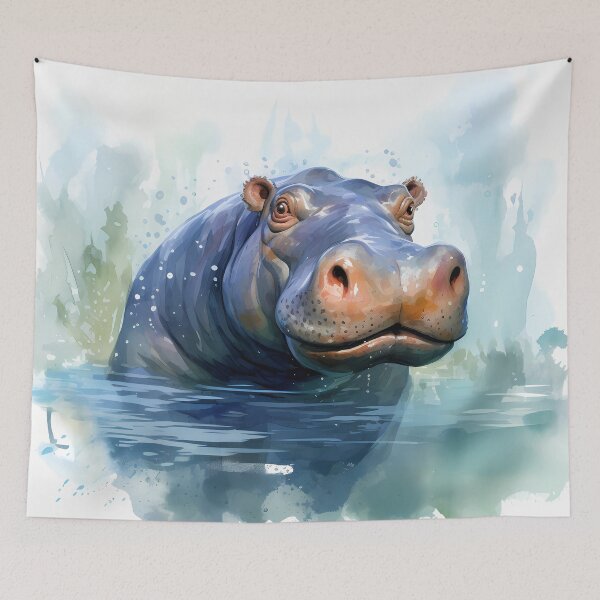 Item preview, Hippo Art #4 | Hippo Lovers designed and sold by ksgraphics222.