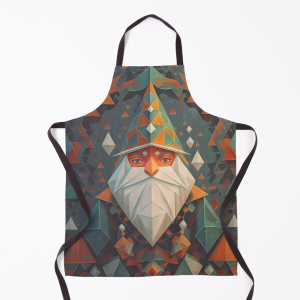 Item preview, Abstract Winter Orange Geometric Gnome designed and sold by DragonRealms.