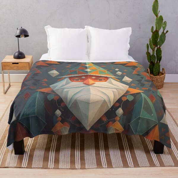 Item preview, Abstract Winter Orange Geometric Gnome designed and sold by DragonRealms.