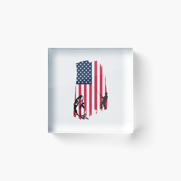Item preview, American Flag Fishing Fisherman USA Fish sticker designed and sold by designleon19.