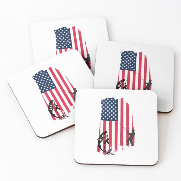 Item preview, American Flag Fishing Fisherman USA Fish sticker designed and sold by designleon19.