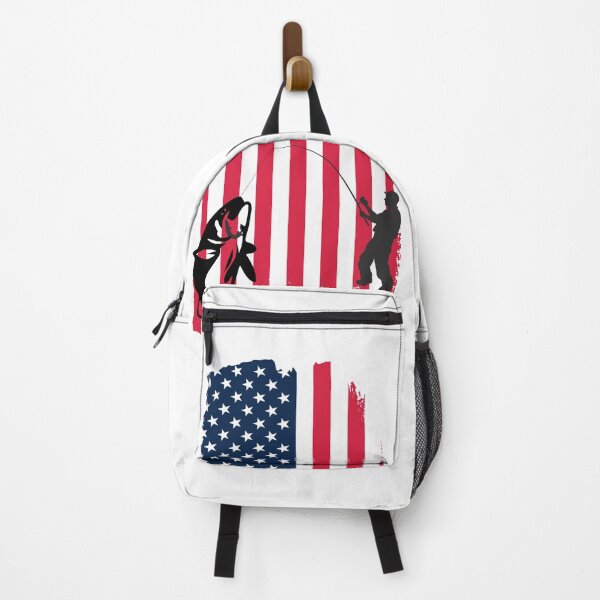 Item preview, American Flag Fishing Fisherman USA Fish sticker designed and sold by designleon19.