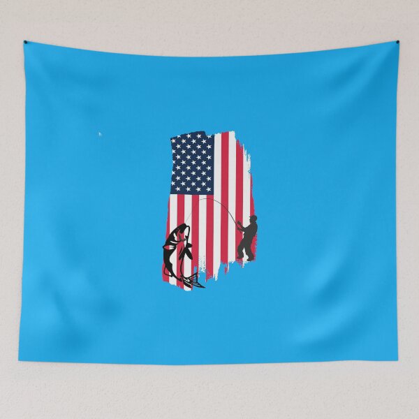 Item preview, American Flag Fishing Fisherman USA Fish sticker designed and sold by designleon19.