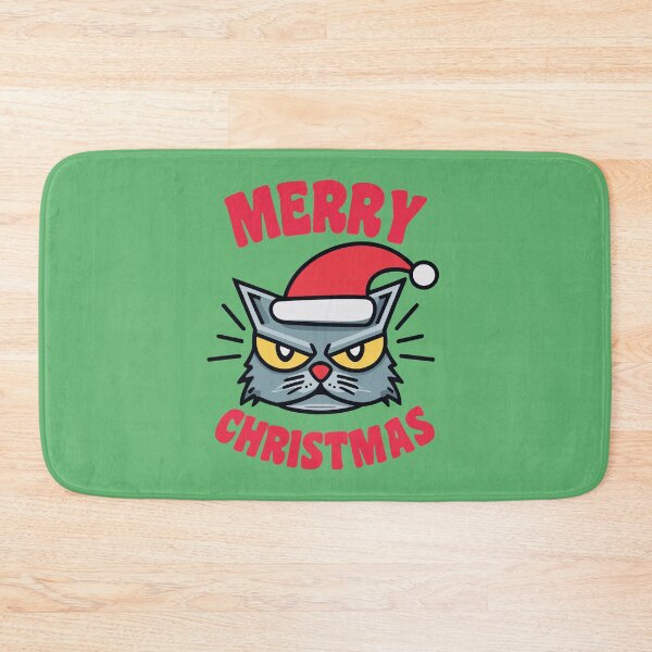 Item preview, Angry merry christmas cat designed and sold by tinytwist.