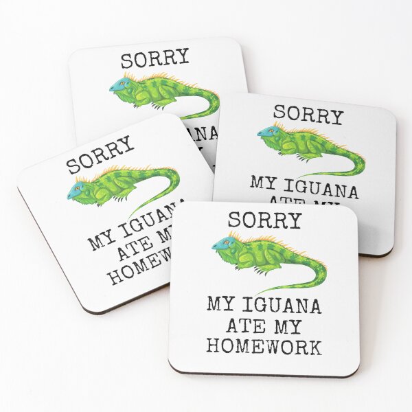 Item preview, Funny Homework My Iguana Ate My Homework Lessons Pets designed and sold by MagicSD Designs.