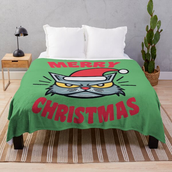 Item preview, Angry merry christmas cat designed and sold by tinytwist.