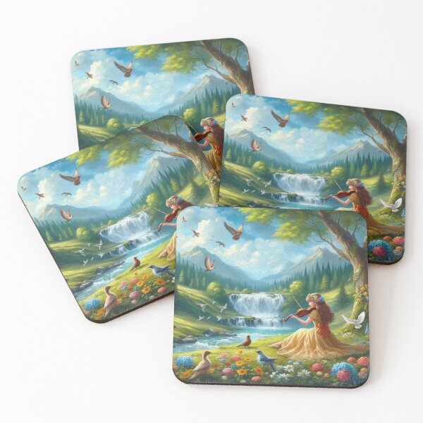 Item preview, Girl Playing Violin in Paradise designed and sold by Paper Bee Gift Shop.