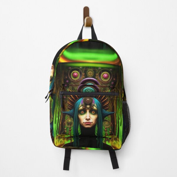 Item preview, Dark Trippy Colorful Steampunk Art Woman designed and sold by TheDarkWardrobe.