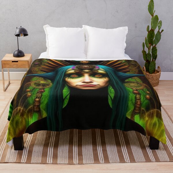 Item preview, Dark Trippy Colorful Steampunk Art Woman designed and sold by TheDarkWardrobe.