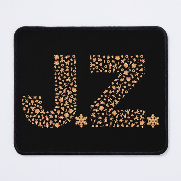 Item preview, J.Z. JZ J Z initials, Christmas, Gingerbread, Dark pattern, Xmas designed and sold by Cerulean-Shop.