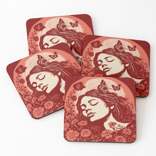 Item preview, Linocut Woman designed and sold by Texterns.