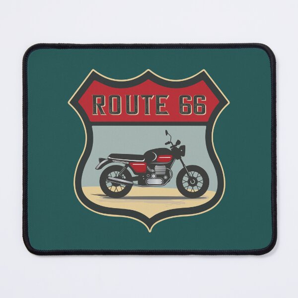 Item preview, Vintage Sign Route 66 with Motorcycle designed and sold by Foxalla.