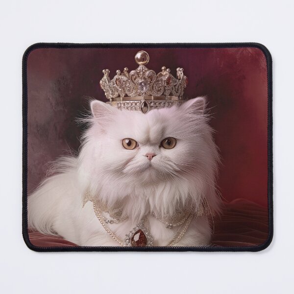 Item preview, White Persian Cat with Crown 03 designed and sold by Elisabeth Lucas.