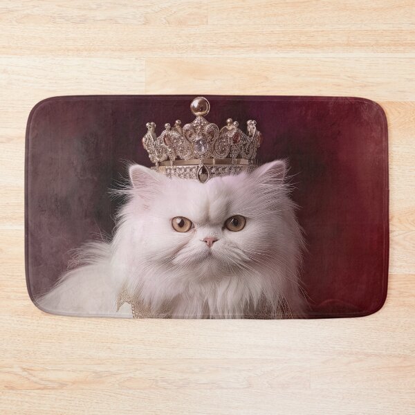 Item preview, White Persian Cat with Crown 03 designed and sold by Elisabeth Lucas.
