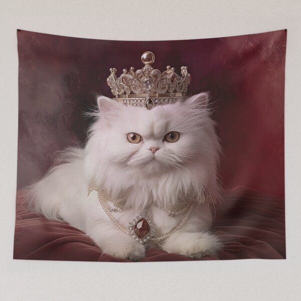 Item preview, White Persian Cat with Crown 03 designed and sold by Elisabeth Lucas.