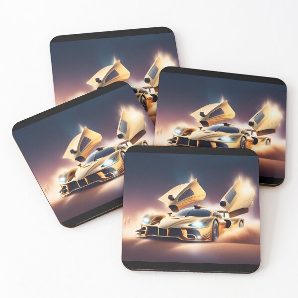 Item preview, Epic Gold Sports Race Car With Wing Doors Design  designed and sold by Saffia Publishing House.
