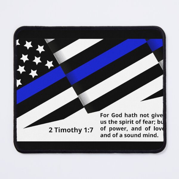 Item preview, 2 Timothy 1:7 - Thin Blue Line designed and sold by Lee Darnell.