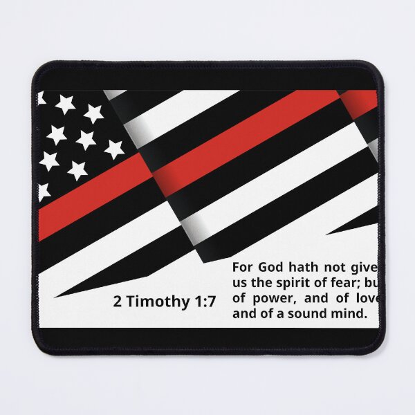 Item preview, 2 Timothy 1:7 - Thin Red Line designed and sold by Lee Darnell.