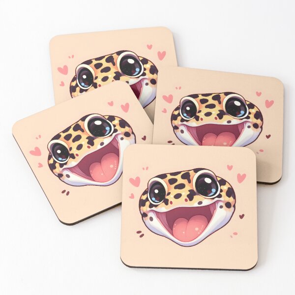 Artikelvorschau, Kawaii Leopardgecko. entworfen und verkauft von Anna Halasek.