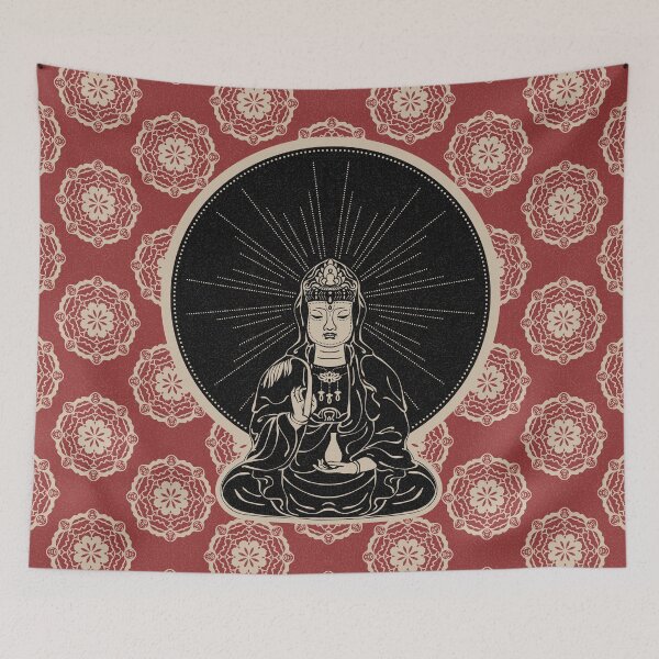 Item preview, Kuan Yin Sattva - Ruby, Coal, Dove designed and sold by Irene Estelle.
