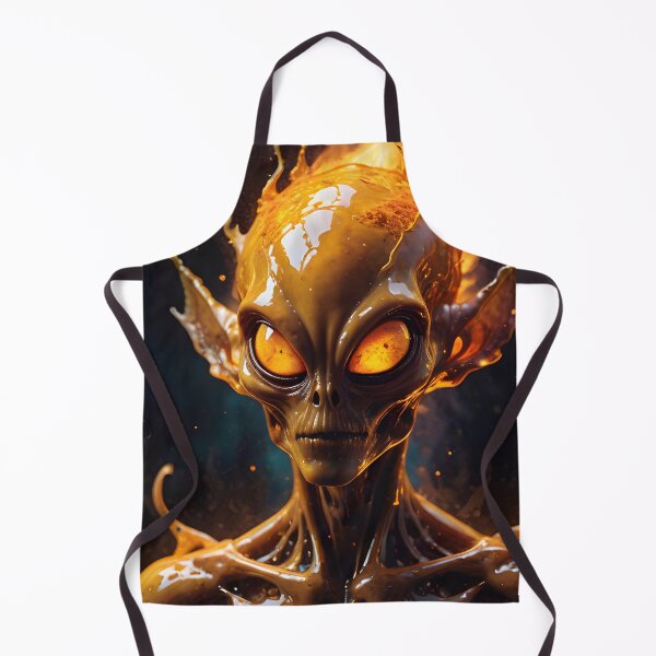 Aperçu de l'œuvre The Fire Alien Space Invader créée et vendue par TheArtOfPat.