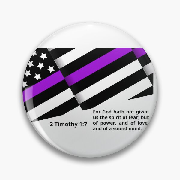 Item preview, 2 Timothy 1:7 - Thin Purple Line designed and sold by Lee Darnell.