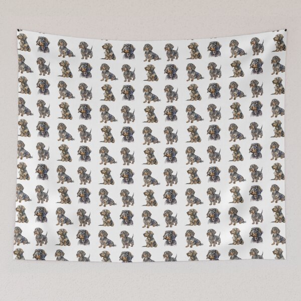 Item preview, Watercolor Wirehaired Dachshund Dogs designed and sold by TheAnimalZ00.
