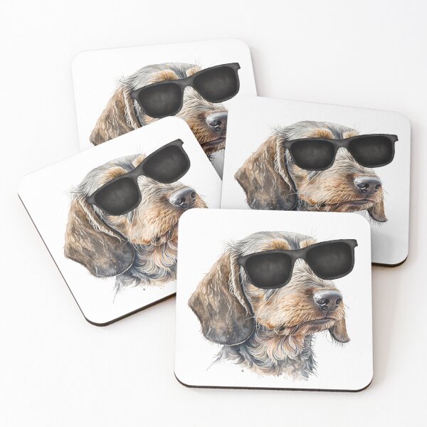 Item preview, Wirehaired Dachshund Dog Wearing Sunglasses designed and sold by TheAnimalZ00.