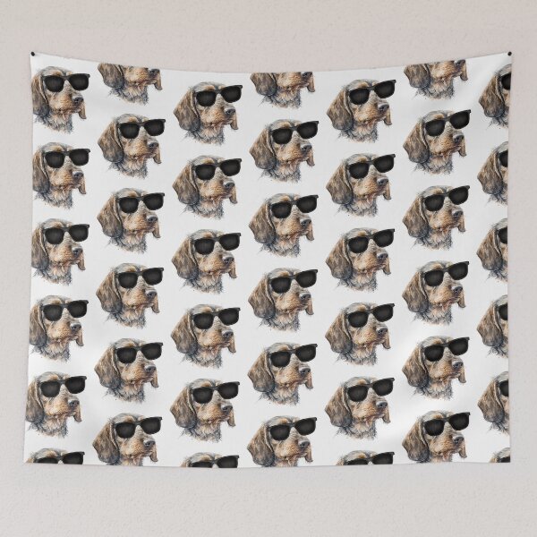 Item preview, Wirehaired Dachshund Dog Wearing Sunglasses designed and sold by TheAnimalZ00.