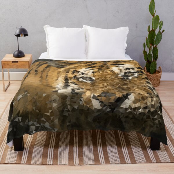 Item preview, Tiger In Water Low Polygon Digital Art Low Poly Art designed and sold by SpiroJo.
