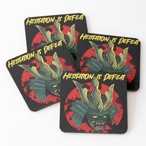 Item preview, Samurai Hesitation is Defeat designed and sold by deathanarchy.