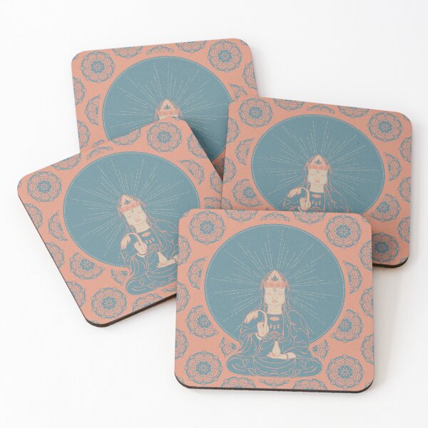 Item preview, Kuan Yin Sattva - Coral, Peacock, Dove designed and sold by Irene Estelle.
