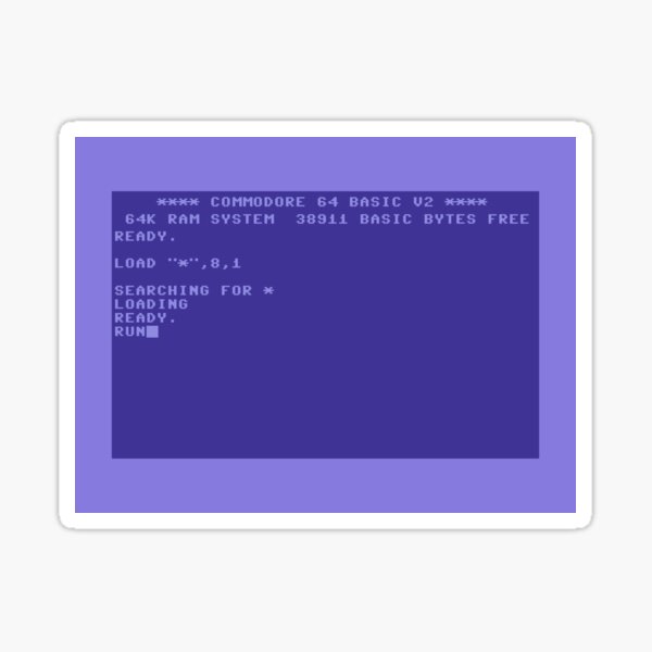 Commodore 64 Boot Screen - Load a Disk Sticker