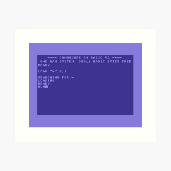 Commodore 64 Boot Screen - Load a Disk Art Print