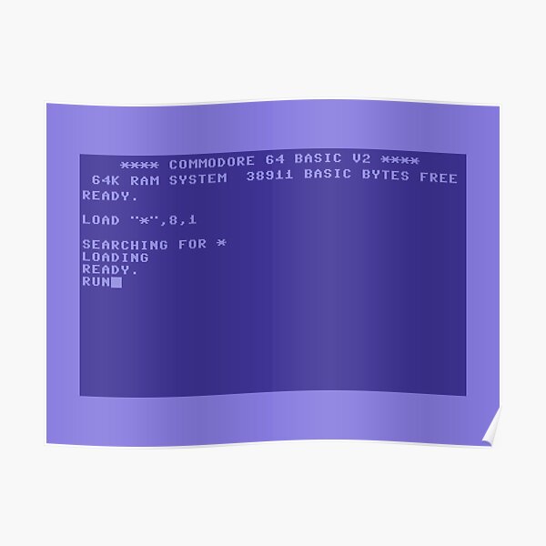 Commodore 64 Boot Screen - Load a Disk Poster