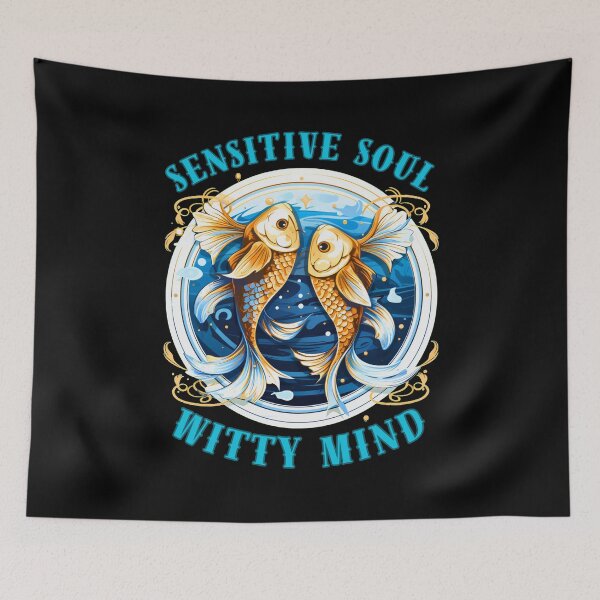 Item preview, Sensitive Soul, Witty Mind. pisces sign designed and sold by ZodiacWonders.