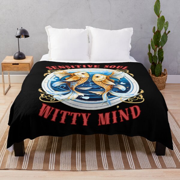 Item preview, Sensitive Soul, Witty Mind. pisces astrology designed and sold by ZodiacWonders.