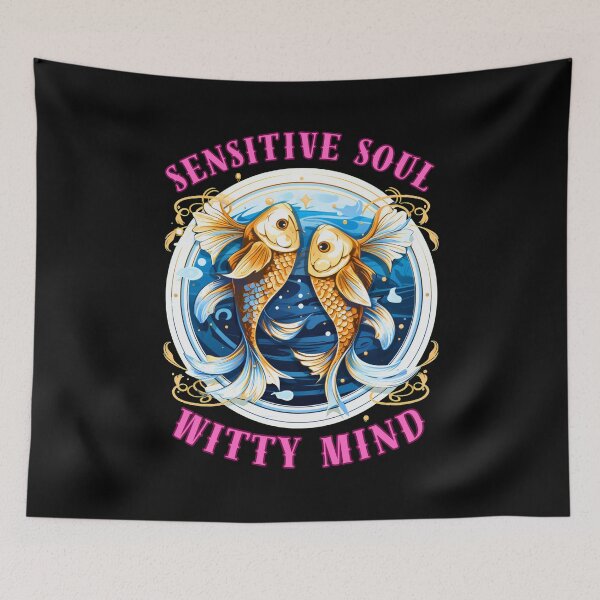 Item preview, Sensitive Soul, Witty Mind. pisces birthday designed and sold by ZodiacWonders.