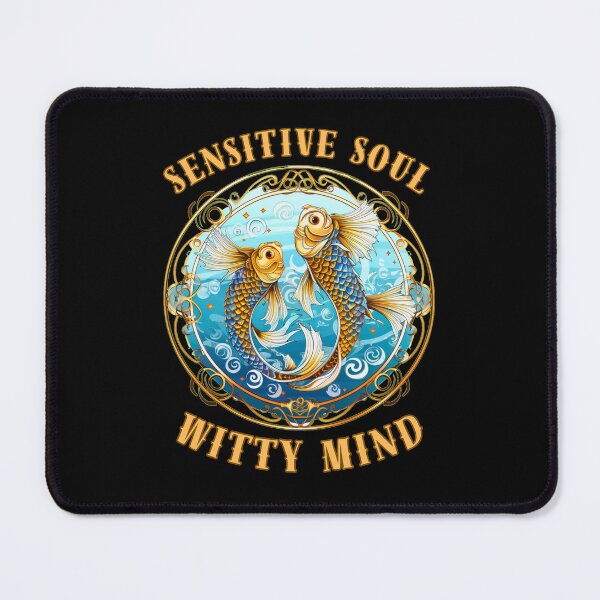 Item preview, Sensitive Soul, Witty Mind. pisces fish designed and sold by ZodiacWonders.