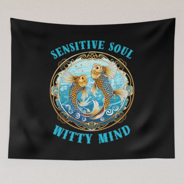 Item preview, Sensitive Soul, Witty Mind. pisces quote designed and sold by ZodiacWonders.