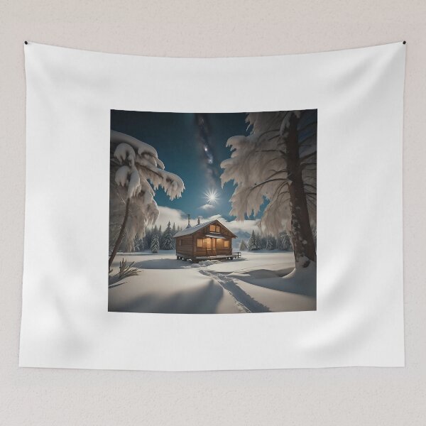 Item preview, snowy cabin designed and sold by Thiago Pando.