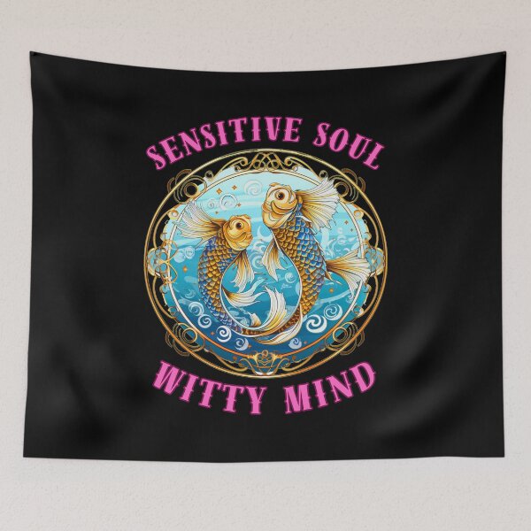 Item preview, Sensitive Soul, Witty Mind. pisces lovers designed and sold by ZodiacWonders.