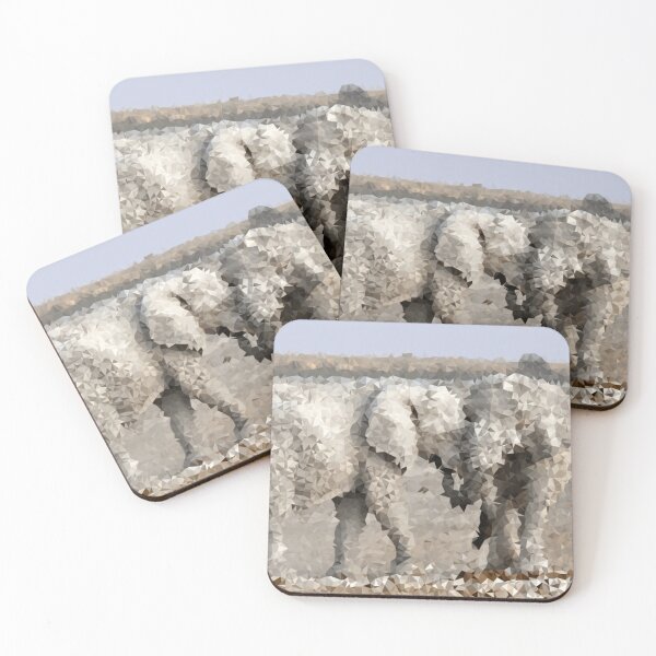 Item preview, Elephants Low Polygon Digital Art Low Poly Art designed and sold by SpiroJo.