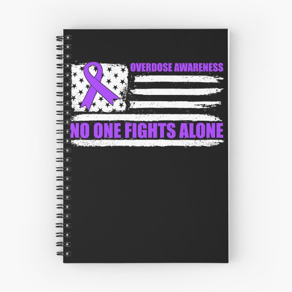 Item preview, No One Fights Alone USA Flag Drug Overdose Awareness Gear designed and sold by DynamicDesign.