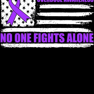 Vorschaubild zum Design No One Fights Alone USA Flag Drug Overdose Awareness Gear von DynamicDesign