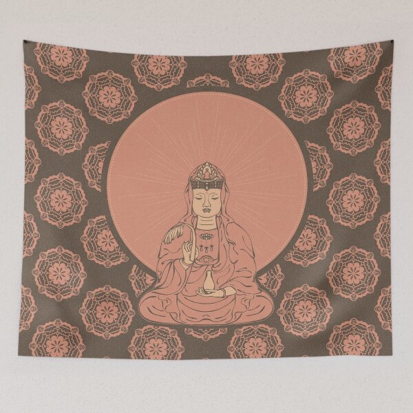 Item preview, Kuan Yin Sattva - Earth, Coral, Melon designed and sold by Irene Estelle.