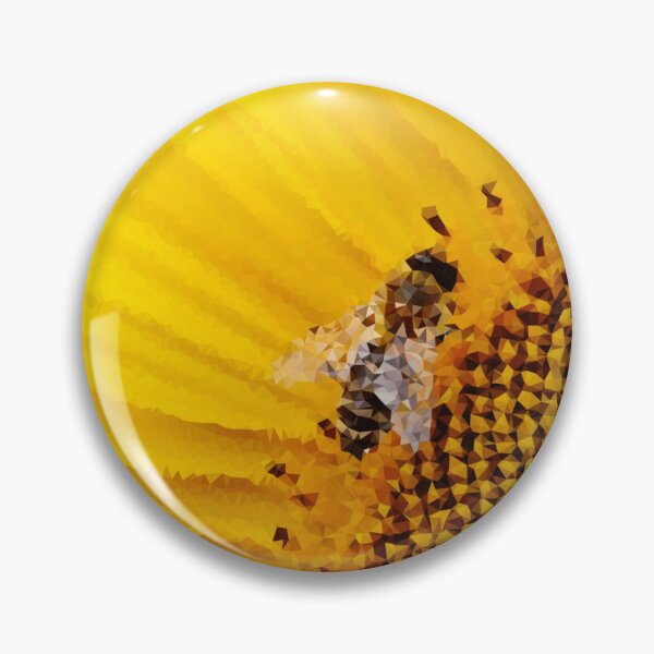 Item preview, Bee Sunflower Low Polygon Digital Art Low Poly Art designed and sold by SpiroJo.