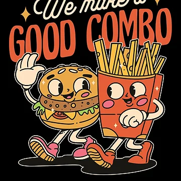 Vorschaubild zum Design Cheeseburger And Fries We Make A Good Combo Burger Gear von DynamicDesign