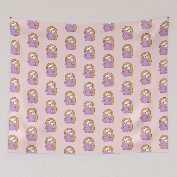 Item preview, Cute Ube Mochi Donut Sloth  designed and sold by theslothinme.