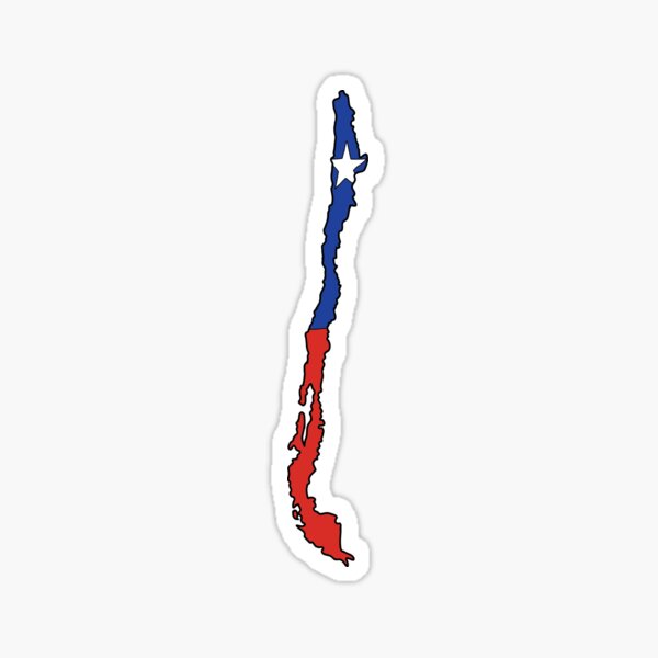 Chile country shape flag Sticker